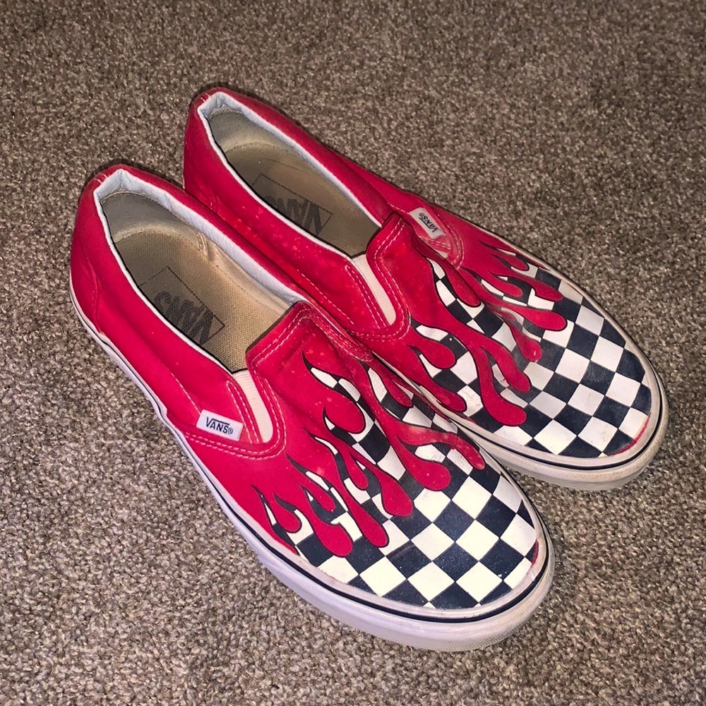 Checkered flame vans